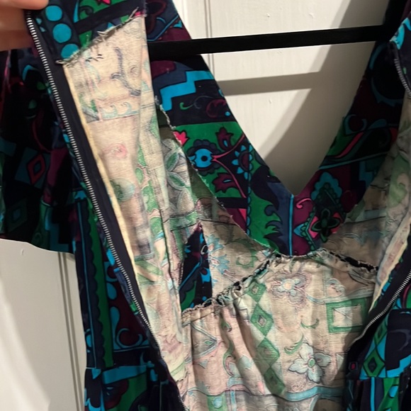 Vintage velvet 70s empire waist maxi dress - Picture 6 of 6